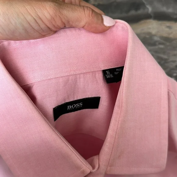 Boss Men's Pink Dress Shirt - Picture 7 of 7